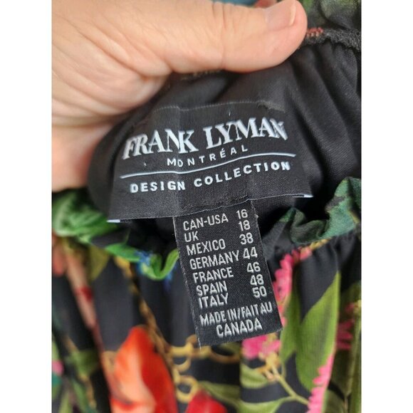 Frank Lyman Montreal Off the Shoulder Chiffon Glam Peasant Boho Blouse SZ16 - Picture 3 of 7